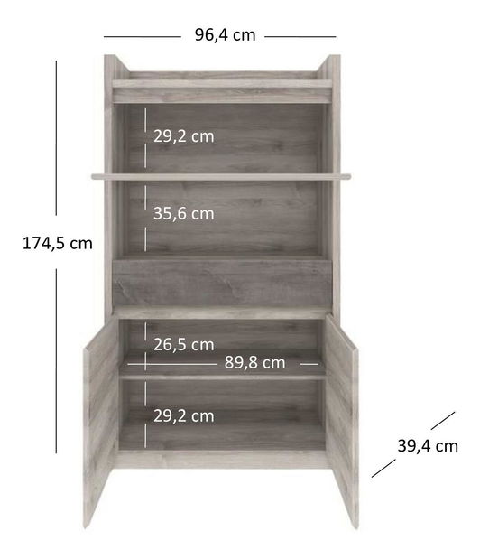 Bárszekrény Japon (nairobi gesztenye + ónix)