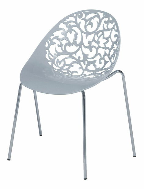 Set 4ks. jedálenských stoličiek Mumbwa (svetlosivá)