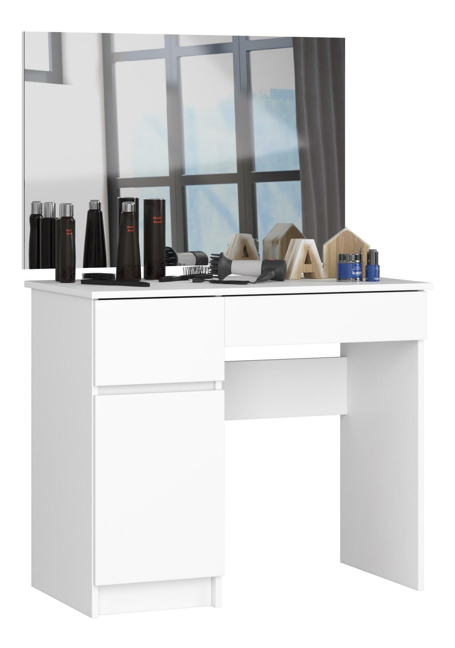 Fésülködőasztal Parijat (fehér) (tükörrel) (B)