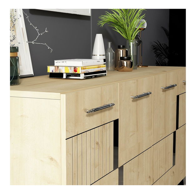 Skrinka Lotoka 1 (dub zafírový + strieborná) 