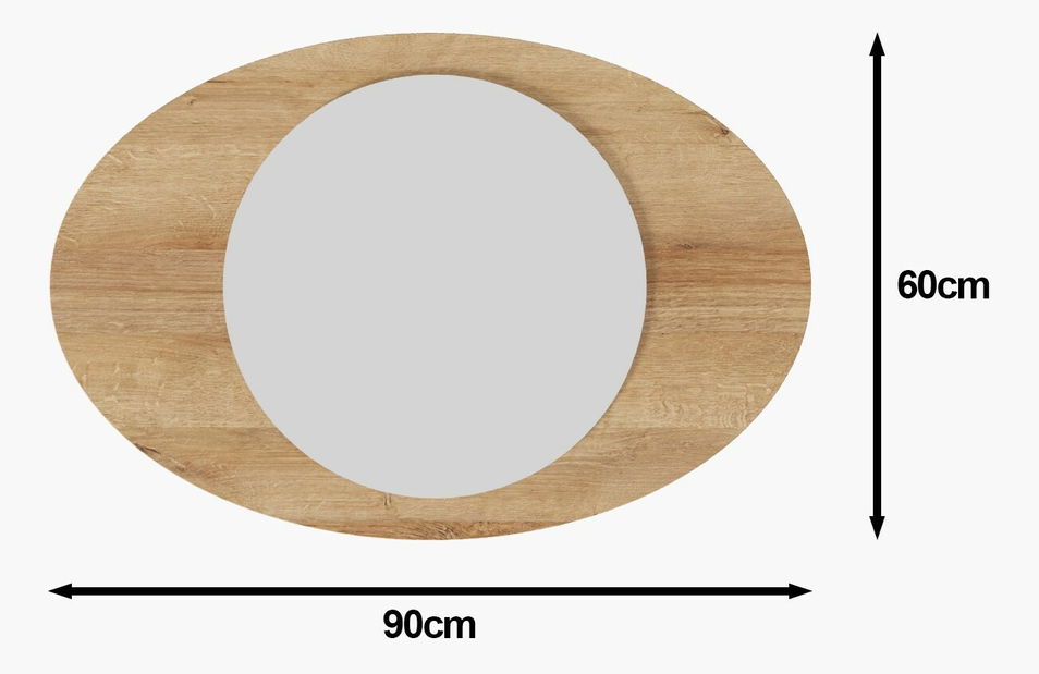 Zrkadlo Oblisimo (dub zafírový)