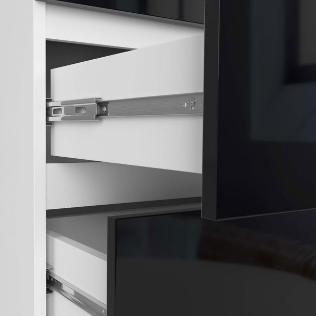 Komód Kalista III (fényes fekete)