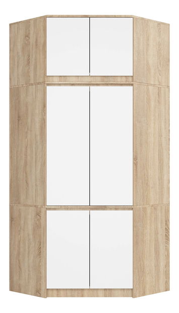 Sarokszekrény (felépítménnyel) Simboliza (sonoma tölgy + fehér)