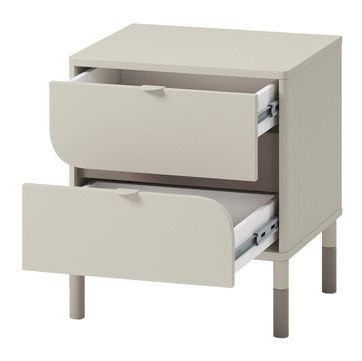 Nočný stolík Heryn HR-7 (kašmír + hnedá)