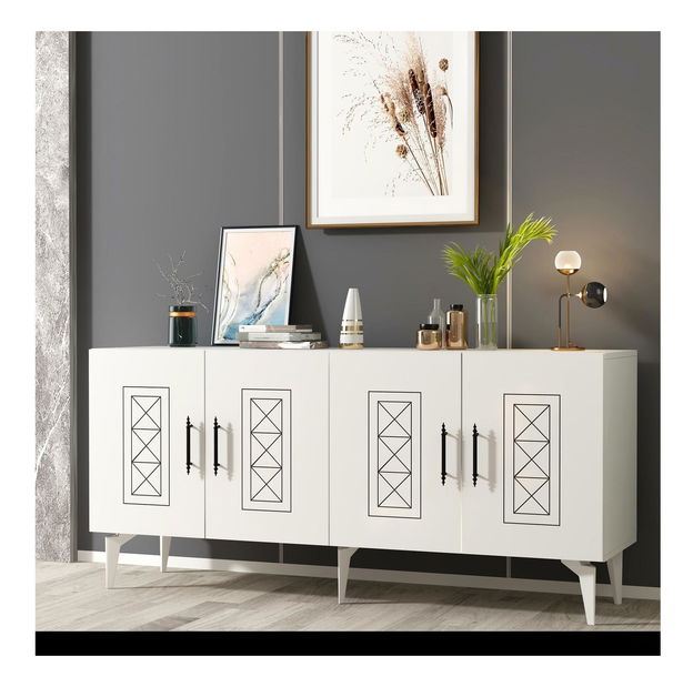 Konzolový stolík Lademe 1 (biela) 