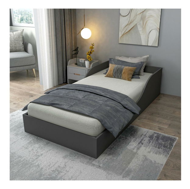 Pat de o persoană Orya (antracit)