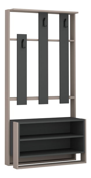 Előszoba bútor Chulio (mokka + antracit)