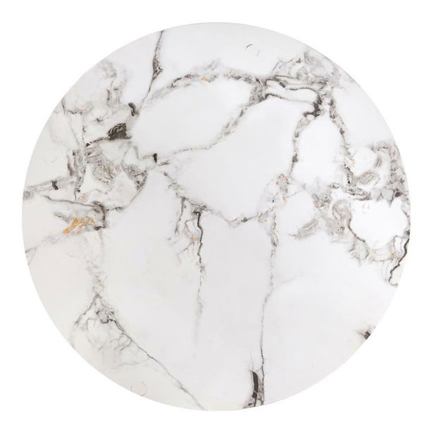 Set 3 ks. konferenčných stolíkov Golda (biely mramor + čierna)