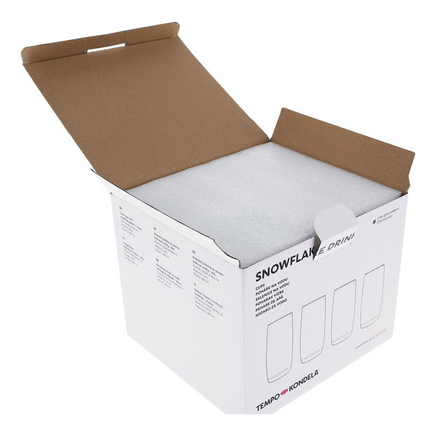 Set de 4 pahare pentru băuturi cu cristale 460ml Snouflek 