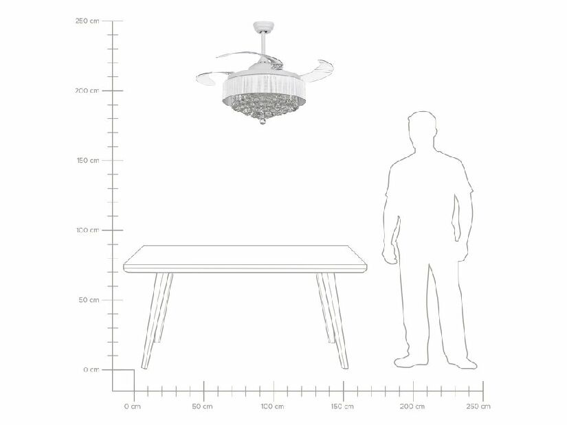 Mennyezeti ventilátor lámpával Peeza (fehér)