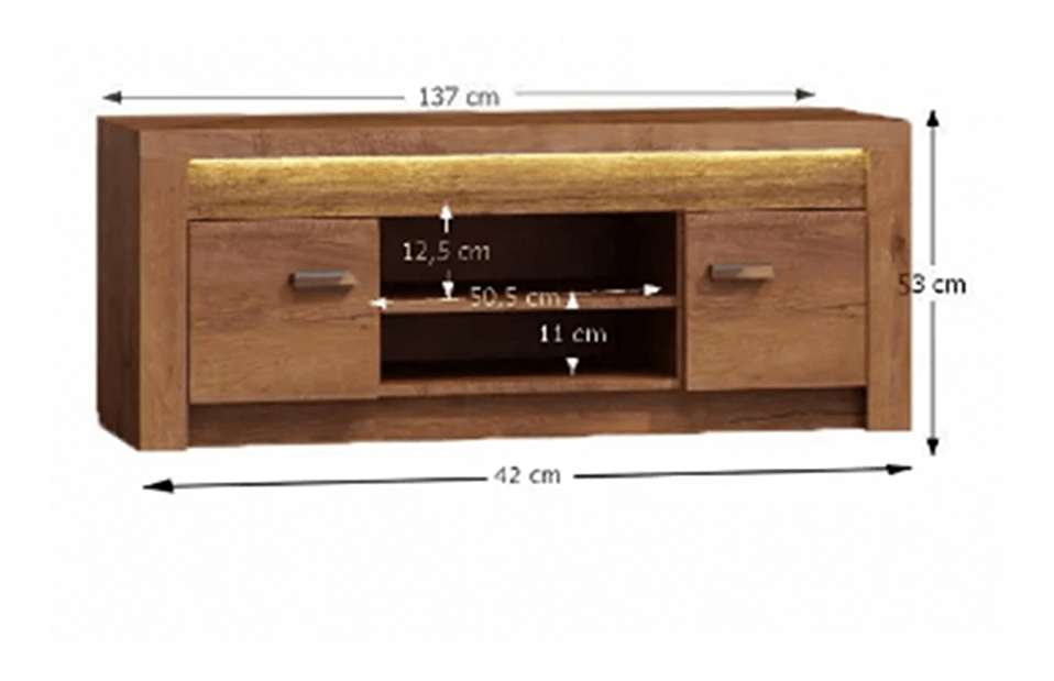 TV stolík/skrinka Inneas 09 (jaseň svetlý)
