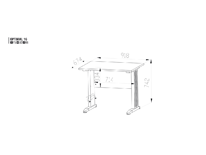 PC stolík Optimal 16