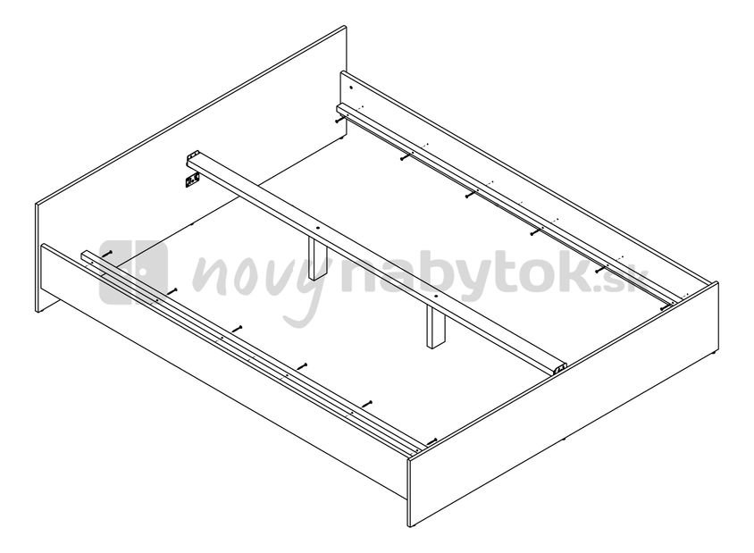 Manželská posteľ 160 cm BRW Atriss LOZ/160