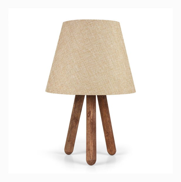 Lampă de masă Woodarella 2 (crem + natural)