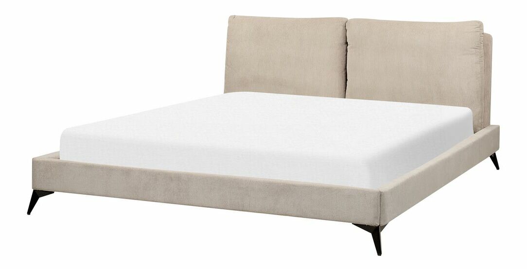 Franciaágy 180 cm Mellody (szürkésbézs) (ágyráccsal)