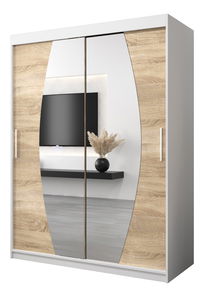 Ormar za garderobu 150 cm Eclipse (bijela mat + hrast sonoma)