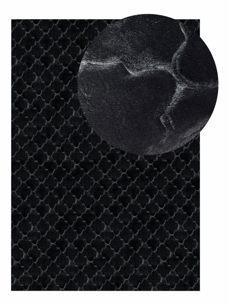 Koberec z umelej kožušiny 160 x 230 cm Gharry (čierna)