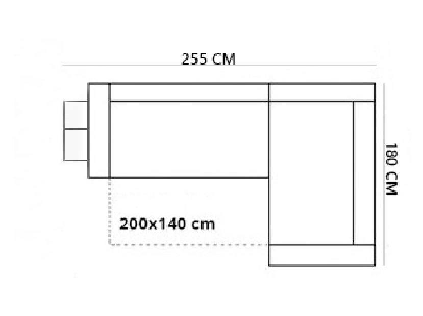 Kutna garnitura Gyan (crna + crvena) (s tabureom) (D)