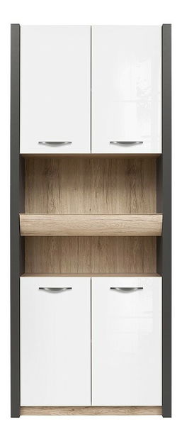 Raft Evelyne REG4D1S/22/9 (Stejar san remo deschis + Alb lucios)