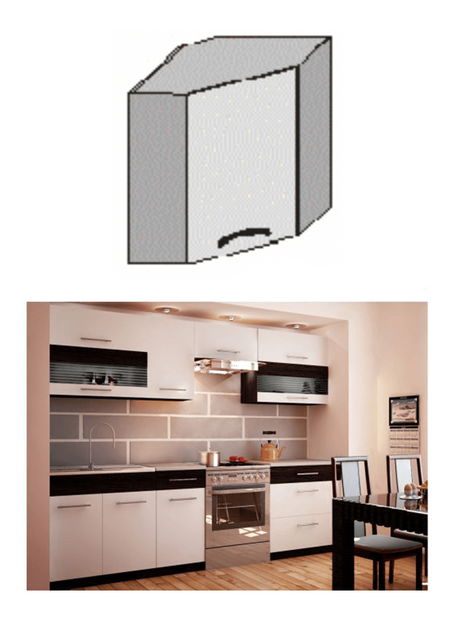 Gornji kutni kuhinjski ormarić GN Tempo Kondela Igo