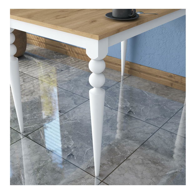 Masă sufragerie Jared 104 (pentru 2 persoane) (nuc + alb)