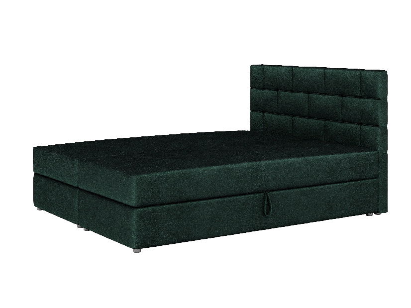 Manželská posteľ Boxspring 180x200 cm Waller (s roštom a matracom) (tmavozelená) *výpredaj