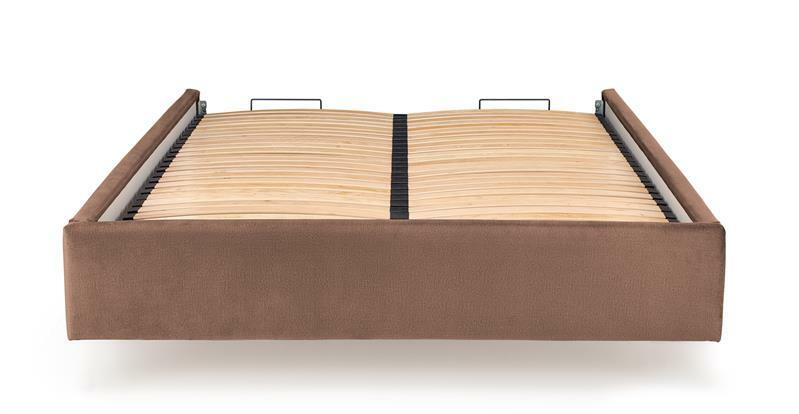 Manželská posteľ 160 cm Mondelo 160 (bez čela postele) (s úložným priestorom) (s roštom) (béžová)