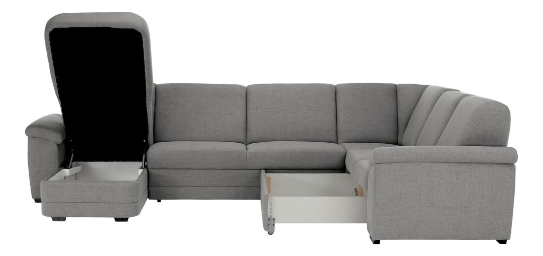 Rohová sedačka U Britella U (L) (sivá)