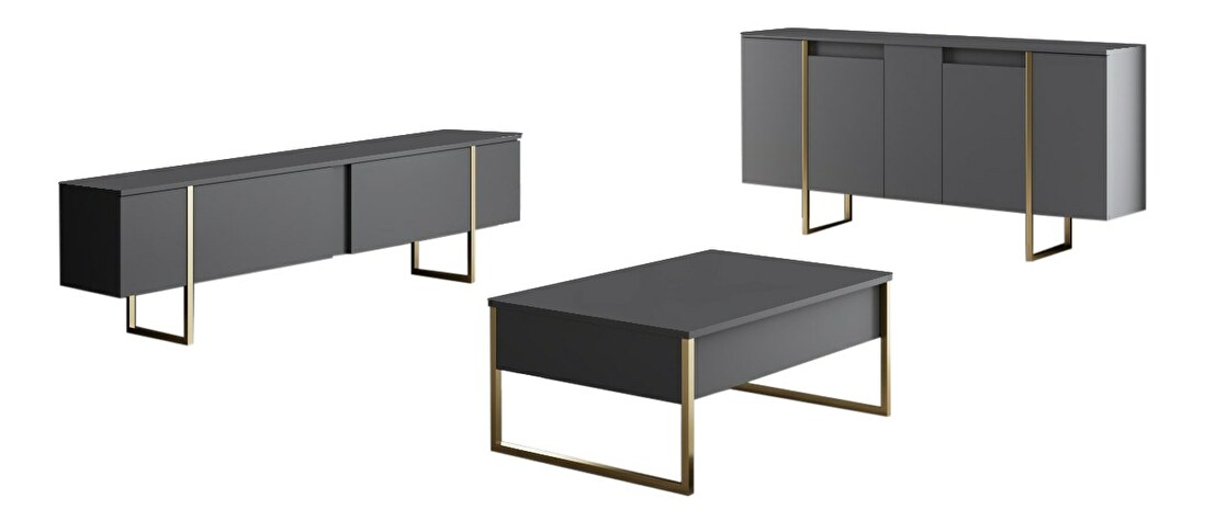 Mobilier living Luna (Nuc + Auriu)