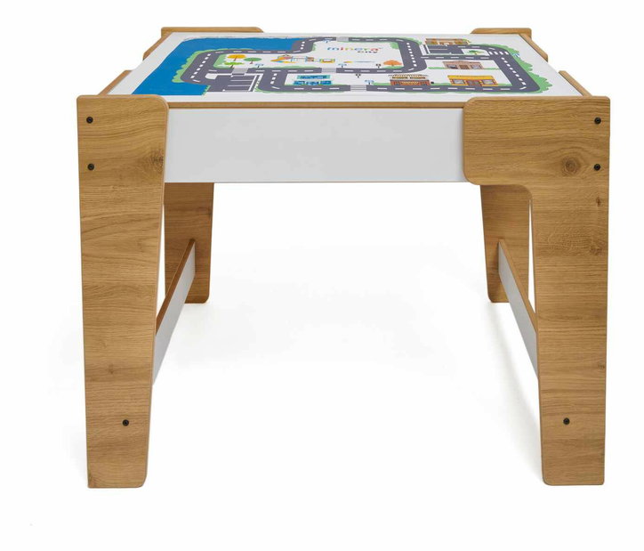 Detský stolík Pidili 2 (biela + naturálna)