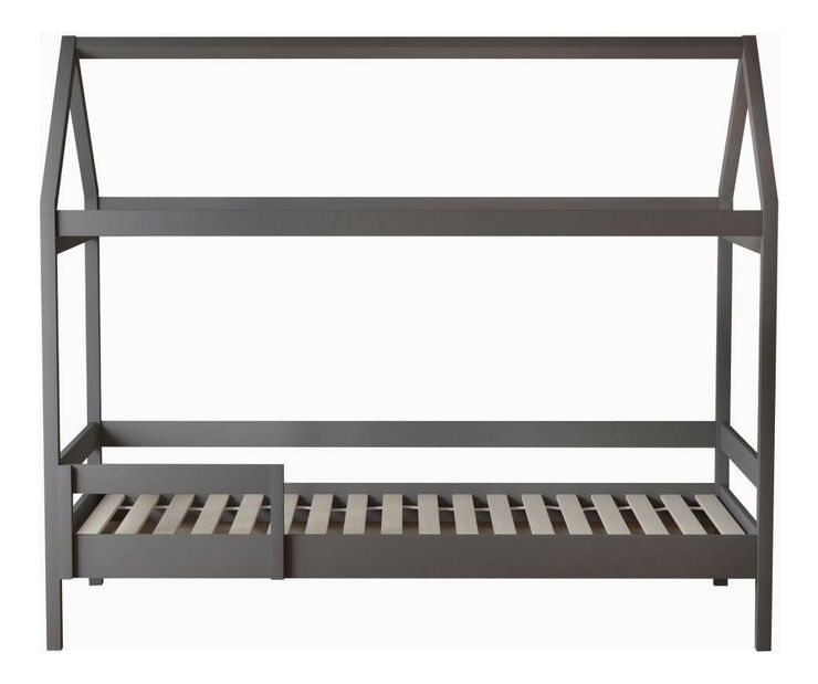 Pat etajat pentru copii 90 cm Nortena (gri) (cu somieră) (cu sp. depozitare)