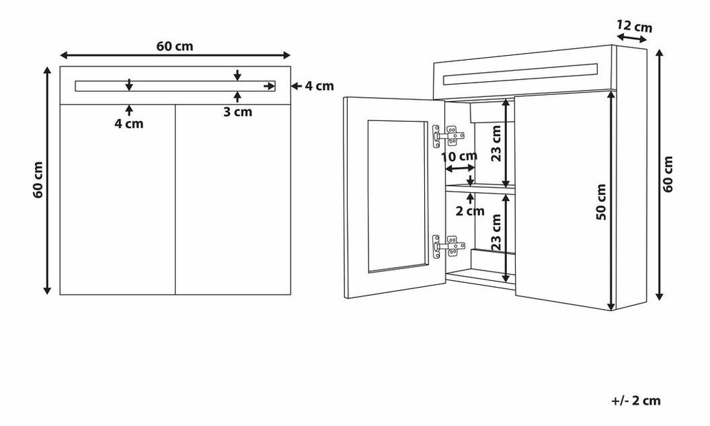 Dulap pentru baie JAREL (alb)