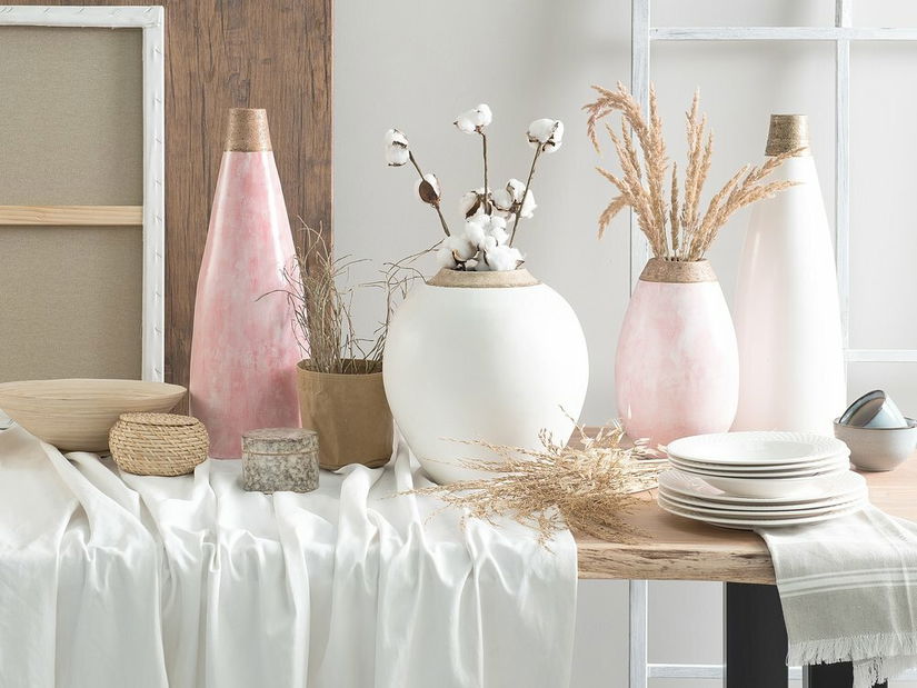 Váza ERODE 53 cm (keramika) (ružová)