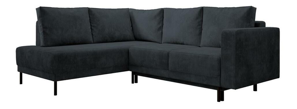 Kutna garnitura Rodriguez (L) (tamnosiva + crna)