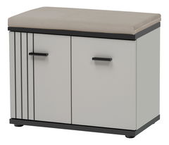 Ormarić za obuću Hagon HG F+P (kašmir + crna) (s jastukom za sjedenje)