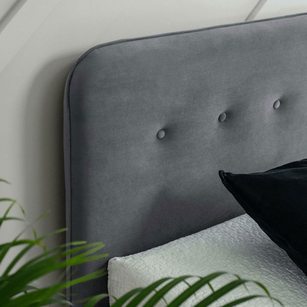 Egyszemélyes ágy 90 cm Dictador (sötétszürke) (ágyráccsal)