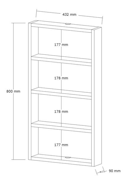 Raft de perete Quando (alb)
