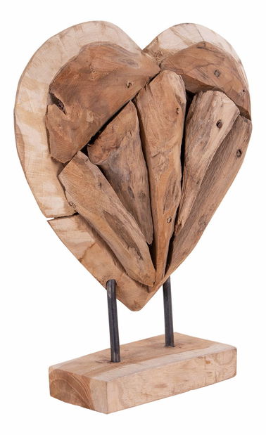 Dekorácia srdce Anselia (prírodná)