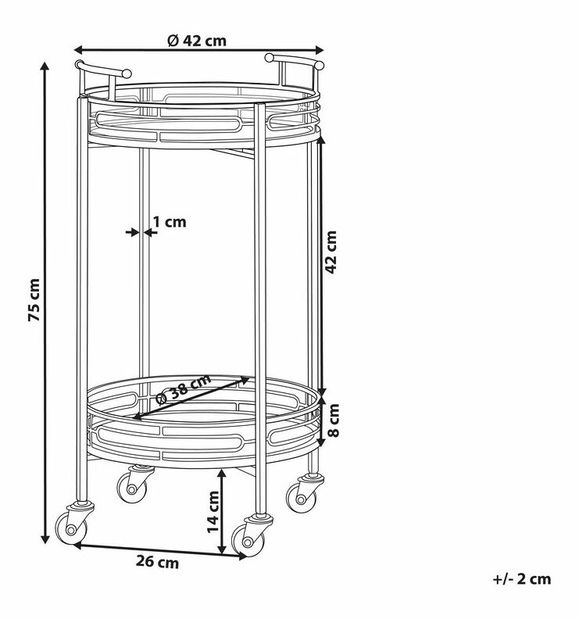 Tálalóasztal Flynn (arany)