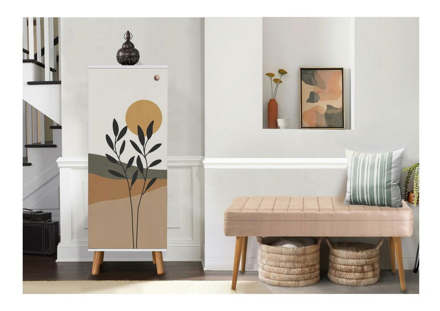 Mobilier hol Beside 53 (alb + piatră)