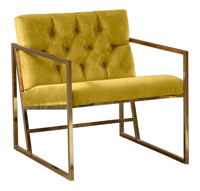 Fotel Oslanossi (mustár + arany)