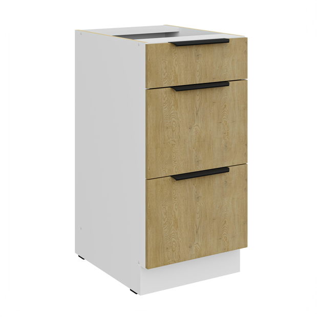 Donji kuhinjski ormarić Carminia 40 D 3S BB PREMIUM BOX (hrast cremona + bijela)