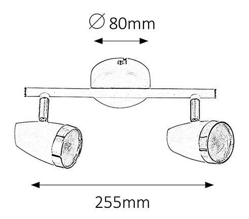 Bodové svietidlo Karen 6667 (biela + chrómová)