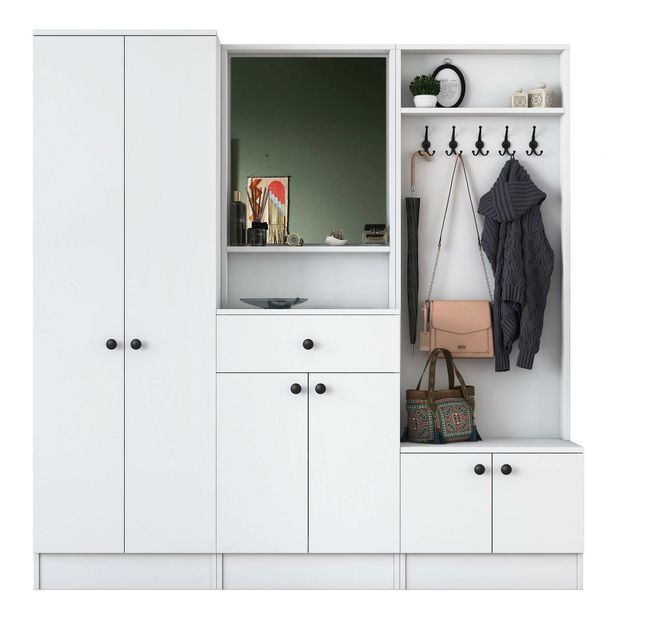 Előszoba fal Maui M3 (fehér) 