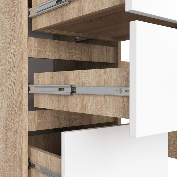 PC stolić Behati (hrast sonoma + bijela)