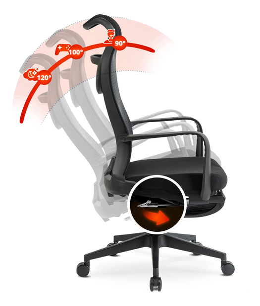 Uredska fotelja Atrevido (crna) 