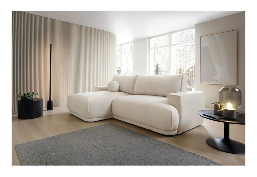 Rohová sedacia súprava Dita mini (L) (krémová + čierna)