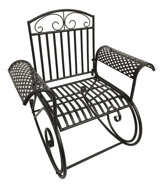 Vrtna fotelja za ljuljanje Flamanda (crna)