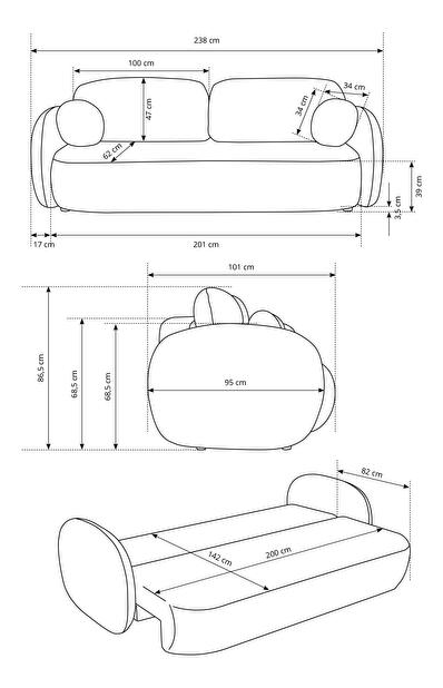 Sofa Onyx (krem)