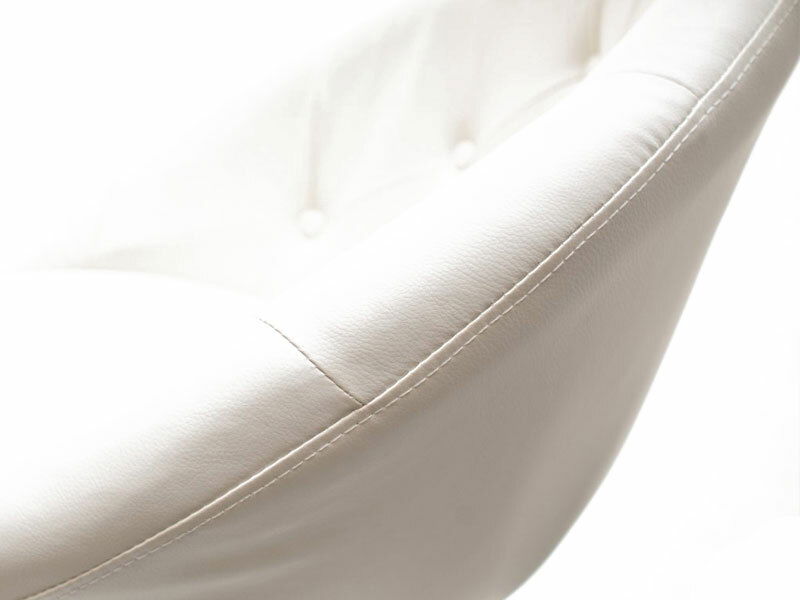 Fotoliu Lush 3 (alb + auriu)